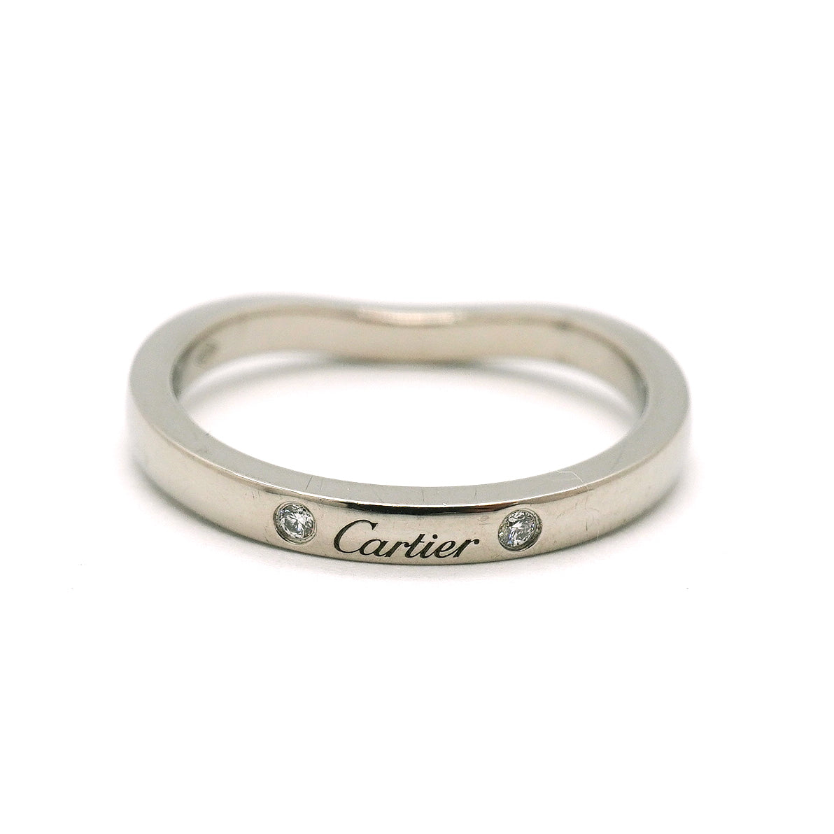 【6jgb0552】カルティエ リング バレリーナ 3PD Pt950 プラチナ ダイヤモンド ＃48【中古】レディース