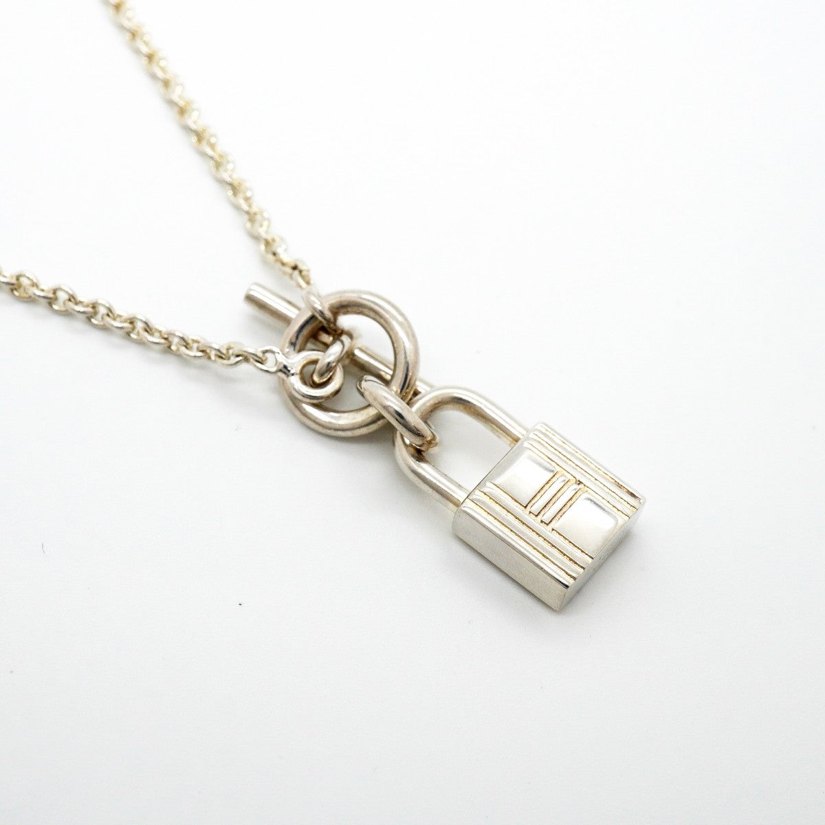 【6jgb0557】エルメス ネックレス アミュレット/カデナ シルバー925【中古】レディース