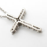 【6jgb0558】ティファニー ネックレス スモールクロス 11PD Pt950 プラチナ ダイヤモンド【中古】レディース