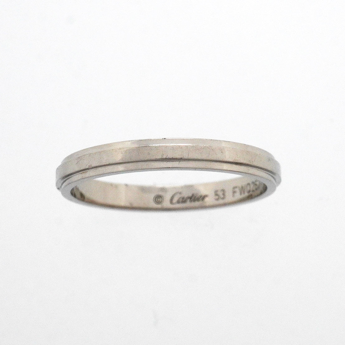 【6jgb0560】カルティエ リング ダムール Pt950 プラチナ ＃53【中古】レディース