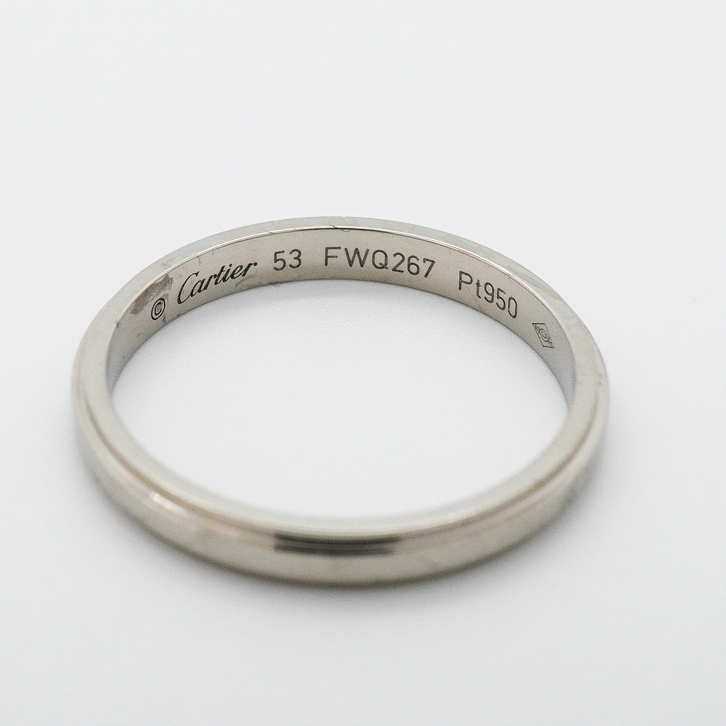 【6jgb0560】カルティエ リング ダムール Pt950 プラチナ ＃53【中古】レディース