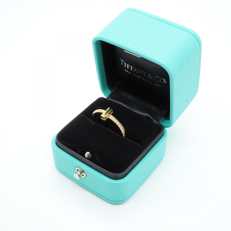 【6jgb0563】ティファニー リング Tワン K18YG イエローゴールド ダイヤモンド 0.08ct 10.5号【中古】レディース