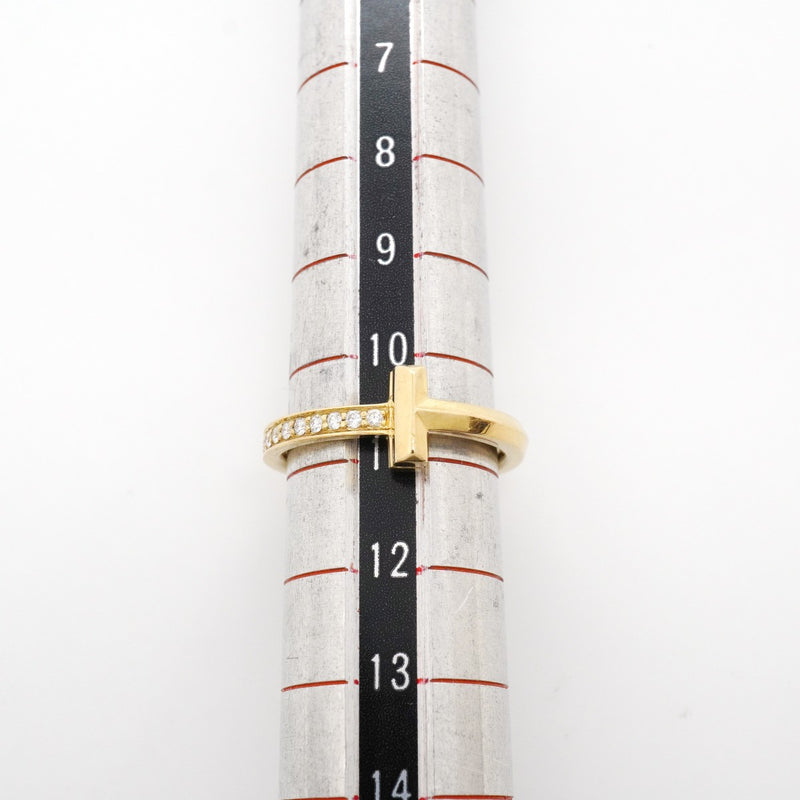 【6jgb0563】ティファニー リング Tワン K18YG イエローゴールド ダイヤモンド 0.08ct 10.5号【中古】レディース