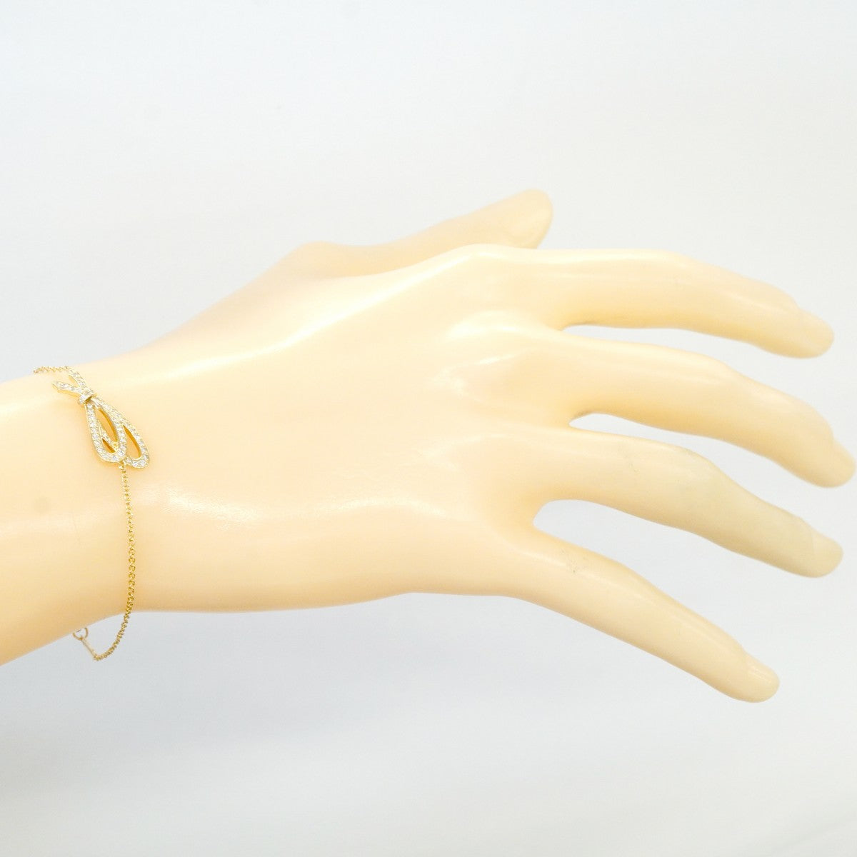 【6jgb0569】ティファニー ブレスレット ボウ K18PG ピンクゴールド ダイヤモンド【中古】レディース