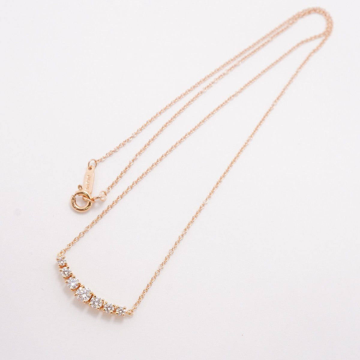 【6jgb0571】ティファニー ネックレス イーストウェスト K18PG ピンクゴールド ダイヤモンド【中古】レディース