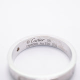 【6jgb0572】カルティエ リング ミニラブ 1PD K18WG ホワイトゴールド ダイヤモンド ＃55【中古】メンズ レディース ユニセックス
