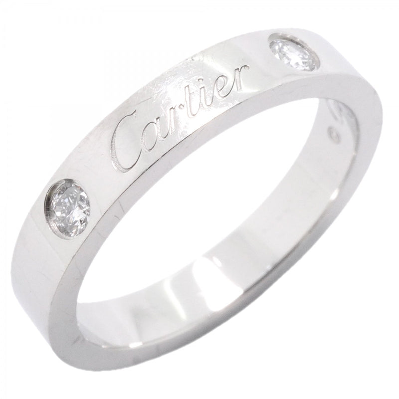 【6jgb0573】カルティエ リング Cドゥ 2PD Pt950 プラチナ ダイヤモンド ＃47【中古】レディース