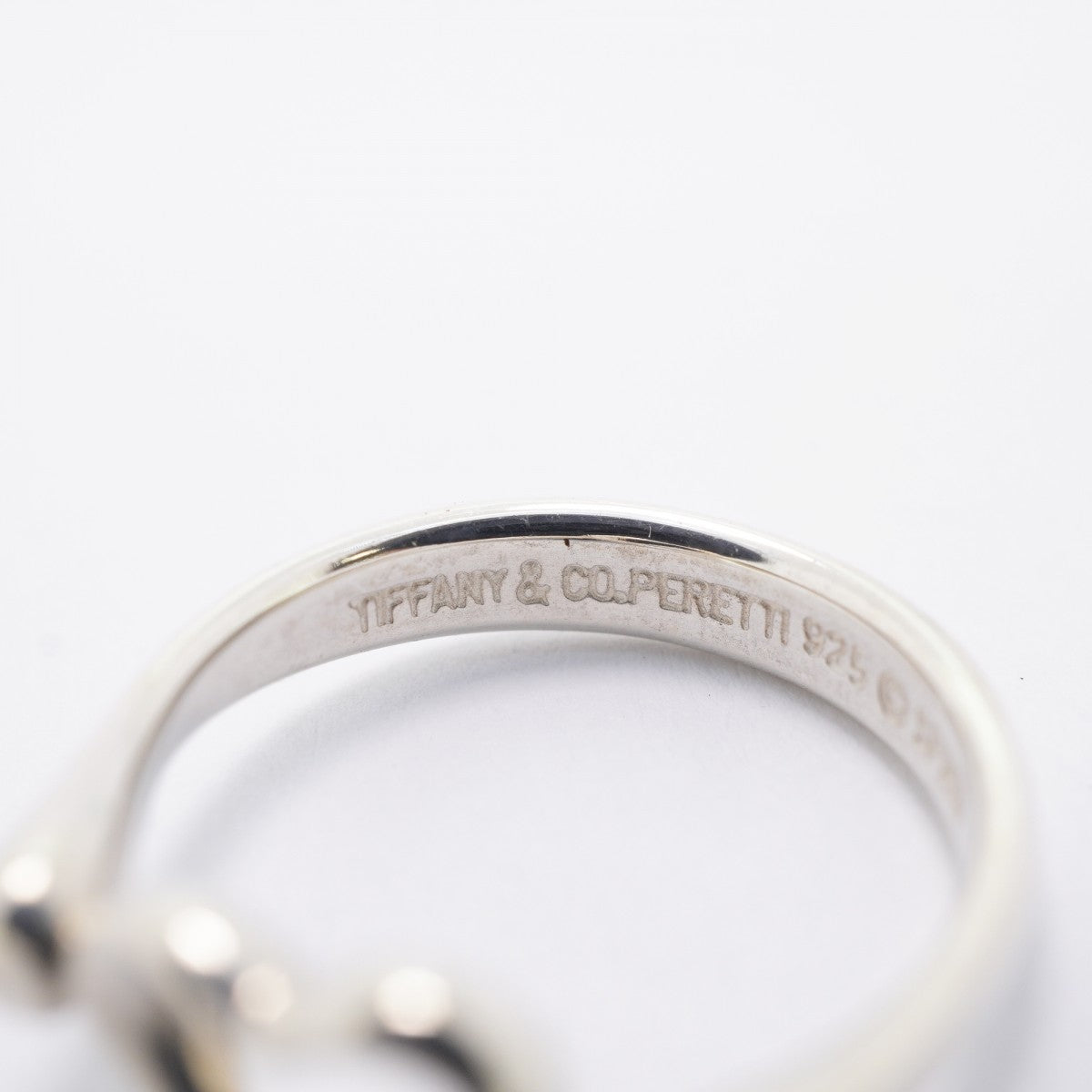 【6jgb0575-k】ティファニー リング オープンハート シルバー925 9号【中古】レディース