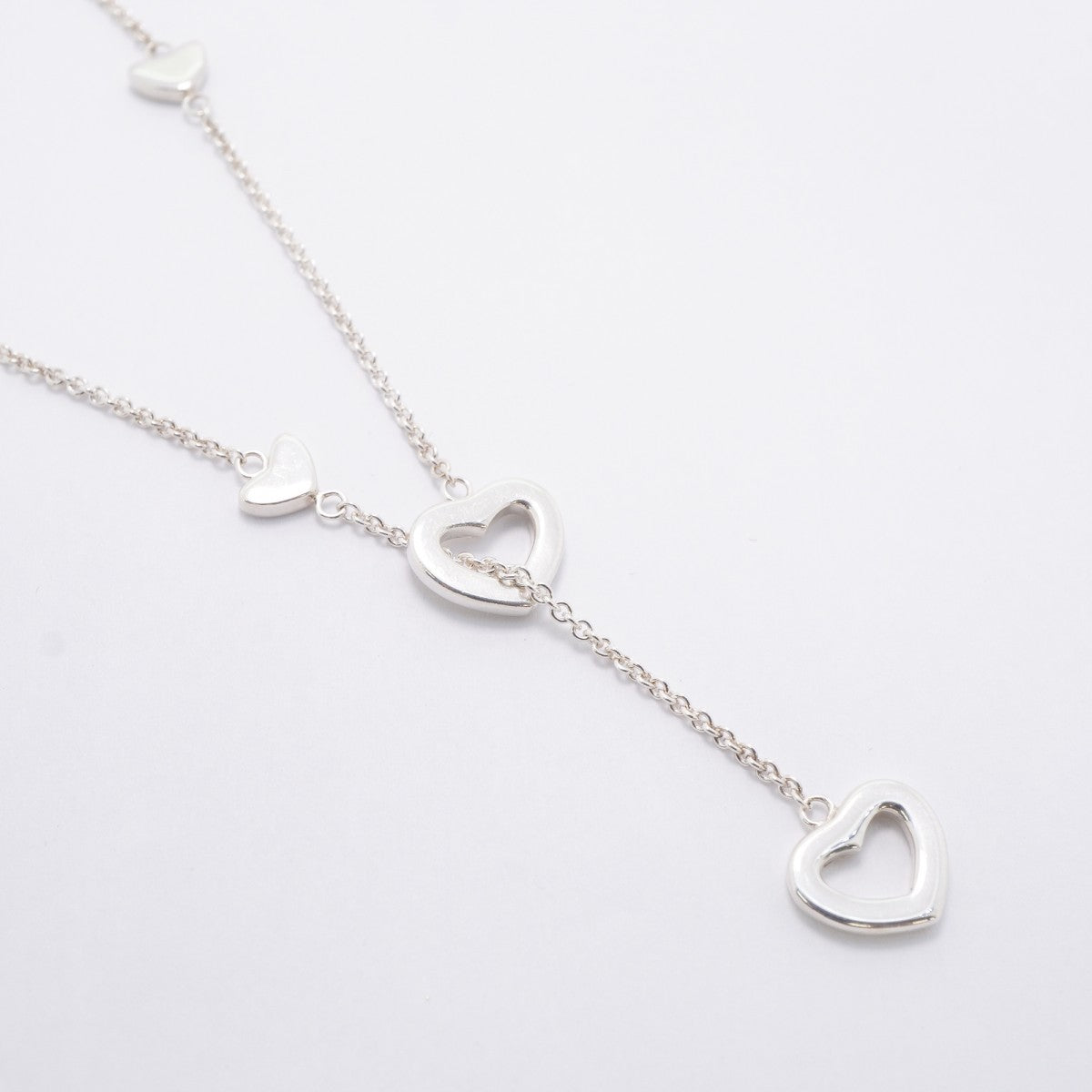 【6jgb0578-k】ティファニー ネックレス ハートリンク/ラリアット シルバー925【中古】レディース