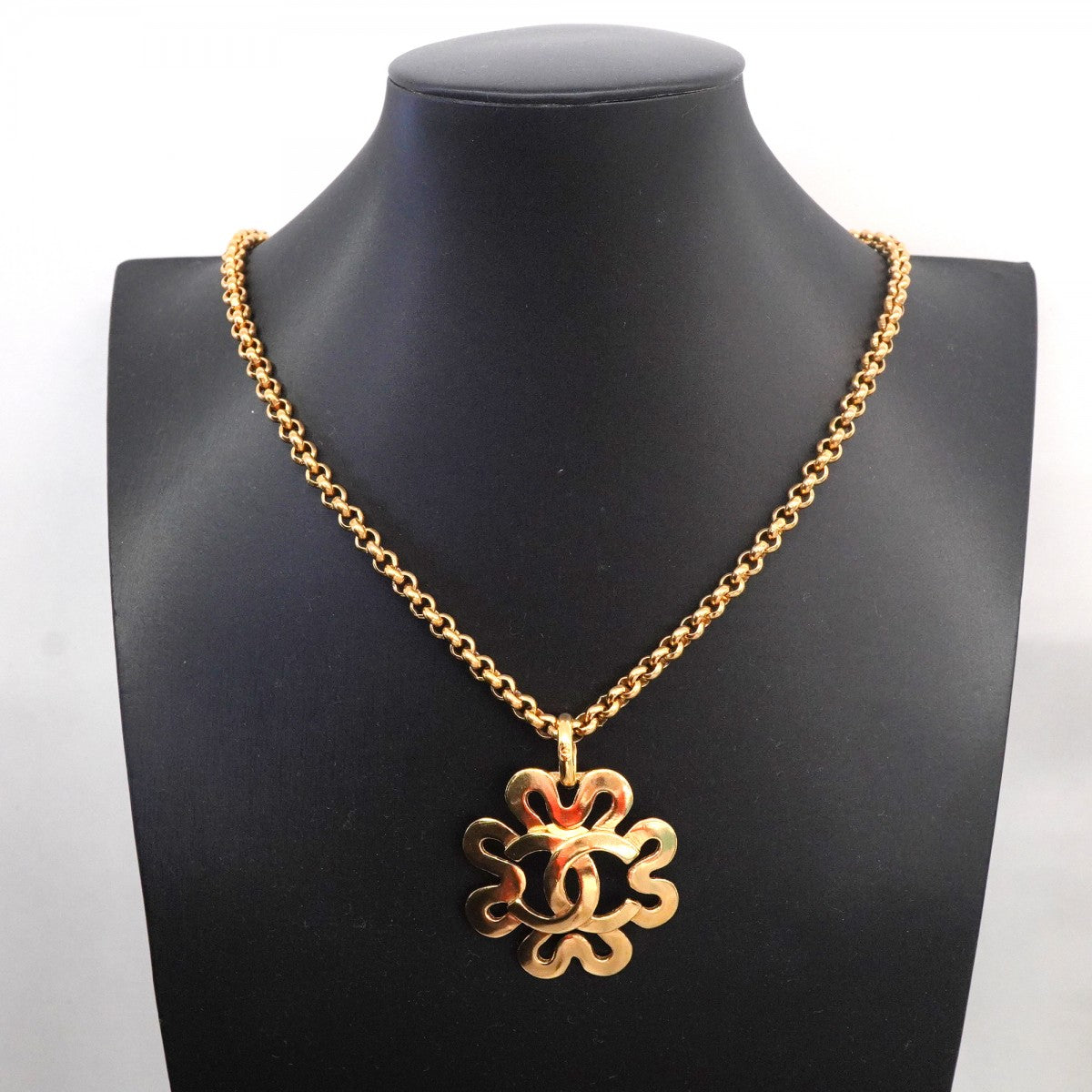 【6jgb0579-k】シャネル ネックレス ヴィンテージ ココマーク GPメッキ ゴールド【中古】レディース