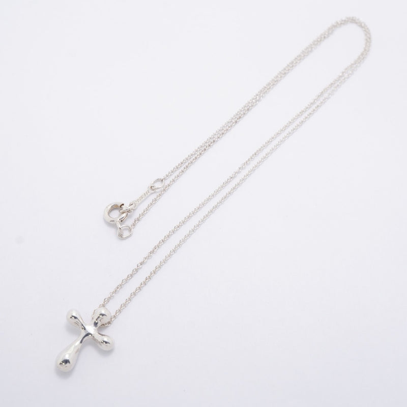 【6jgb0582-k】ティファニー ネックレス スモールクロス シルバー925【中古】レディース