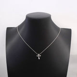 【6jgb0582-k】ティファニー ネックレス スモールクロス シルバー925【中古】レディース