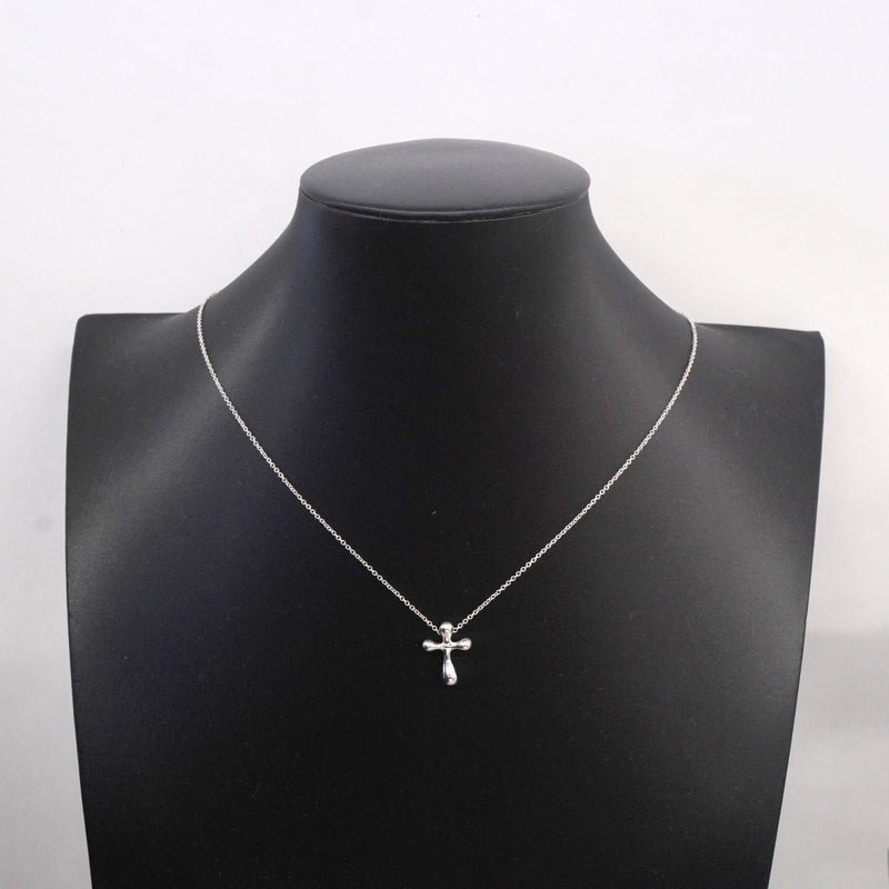 【6jgb0582-k】ティファニー ネックレス スモールクロス シルバー925【中古】レディース
