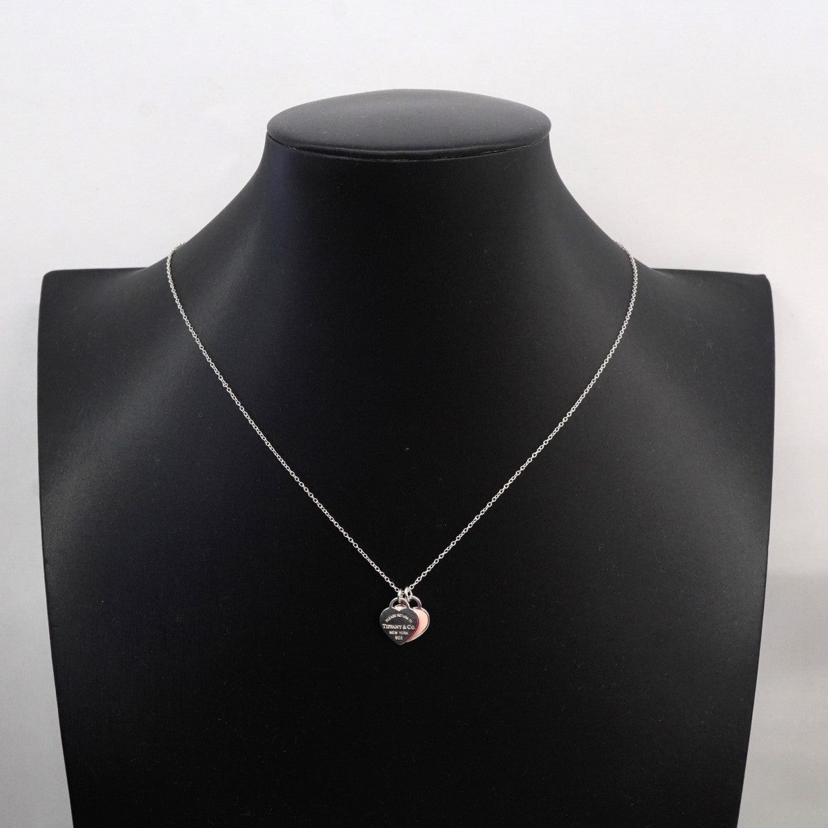 【6jgb0591-k】ティファニー ネックレス ダブルリターントゥハート シルバー925 ピンク【中古】レディース