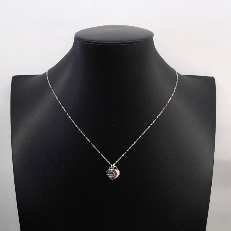 【6jgb0591-k】ティファニー ネックレス ダブルリターントゥハート シルバー925 ピンク【中古】レディース