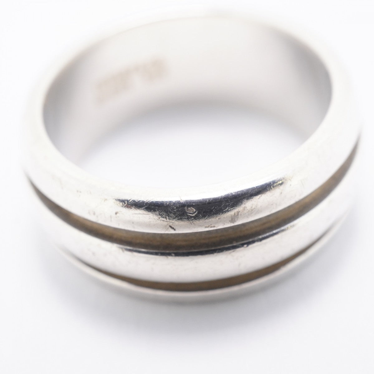 【6jgb0596-k】ティファニー リング グルーブド/ダブルライン シルバー925 20号【中古】メンズ