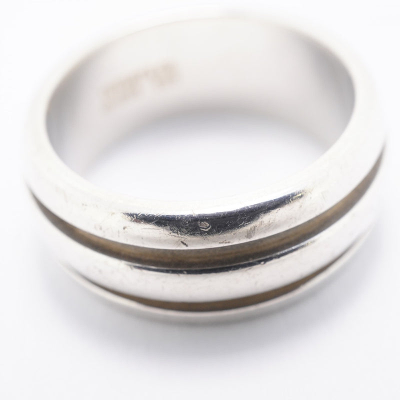 【6jgb0596-k】ティファニー リング グルーブド/ダブルライン シルバー925 20号【中古】メンズ