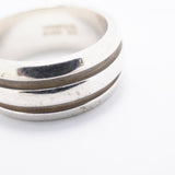 【6jgb0596-k】ティファニー リング グルーブド/ダブルライン シルバー925 20号【中古】メンズ