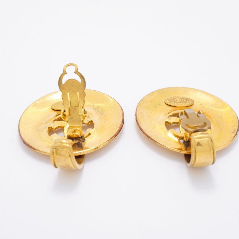 【6jgb0598-k】シャネル イヤリング ヴィンテージ ココマーク GPメッキ ゴールド【中古】レディース