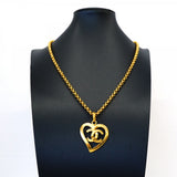 【6jgb0603-k】シャネル ネックレス ヴィンテージ ココマーク ハートモチーフ GPメッキ ゴールド【中古】レディース