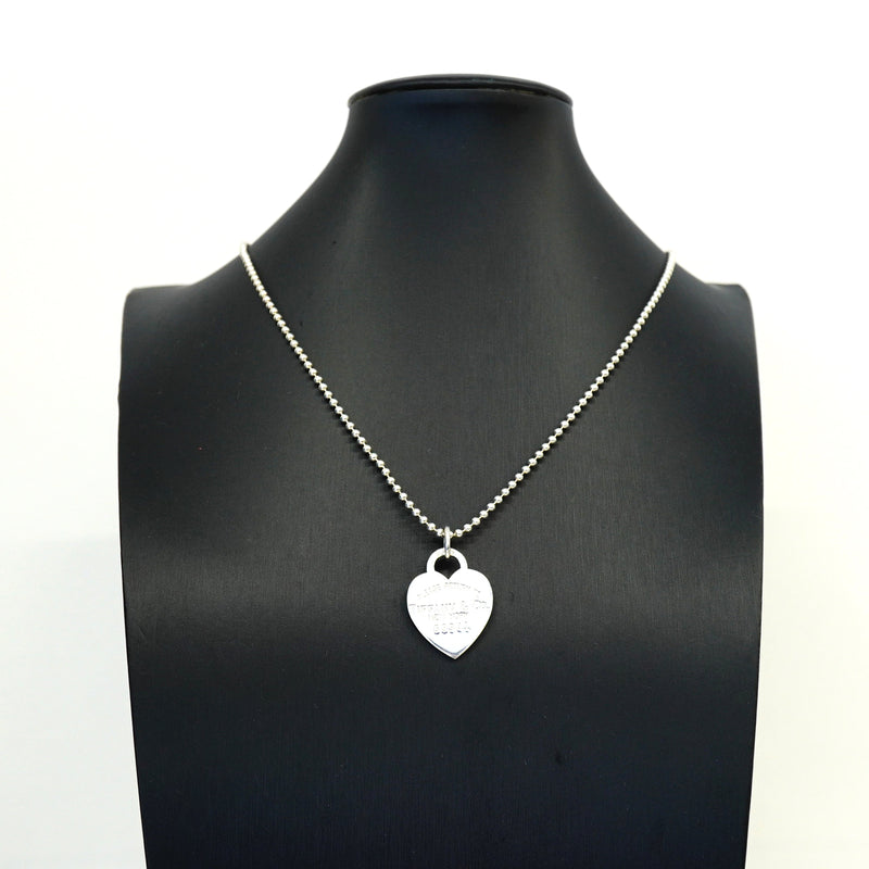 【6jgb0606】ティファニー ネックレス リターントゥハート/ボールチェーン シルバー925【中古】レディース