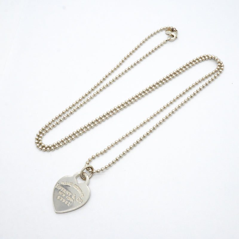 【6jgb0606】ティファニー ネックレス リターントゥハート/ボールチェーン シルバー925【中古】レディース