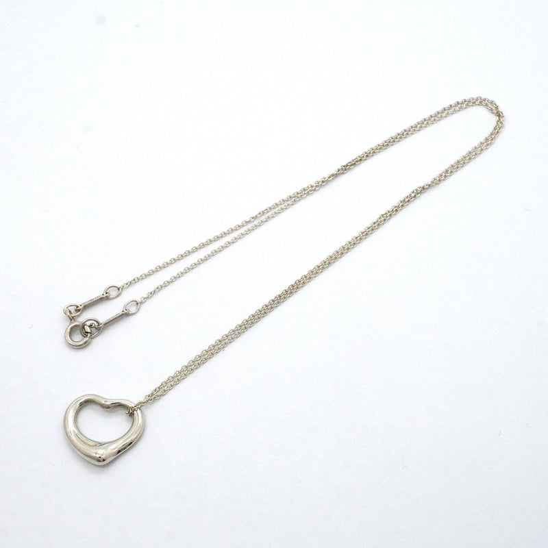 【6jgb0608】ティファニー ネックレス オープンハート シルバー925【中古】レディース
