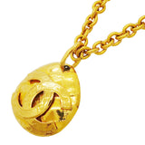 【6jgb0609】シャネル ネックレス ヴィンテージ ココマーク マトラッセ GPメッキ ゴールド【中古】レディース