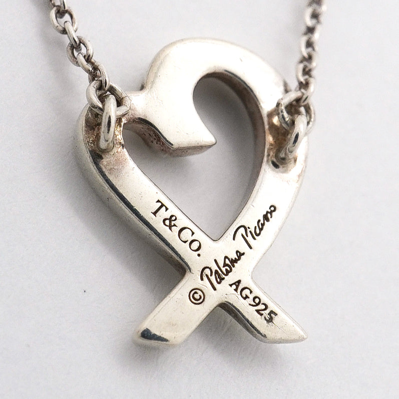 【6jgb0618】ティファニー ネックレス ラビングハート シルバー925【中古】レディース