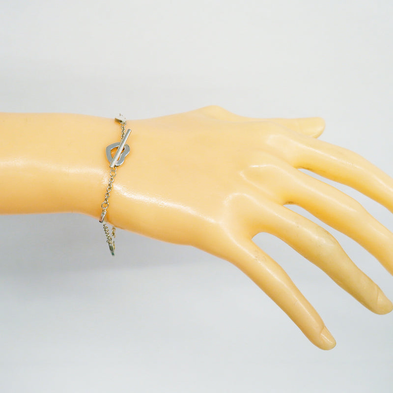 【6jgb0627】ティファニー ブレスレット ハートリンク シルバー925【中古】レディース