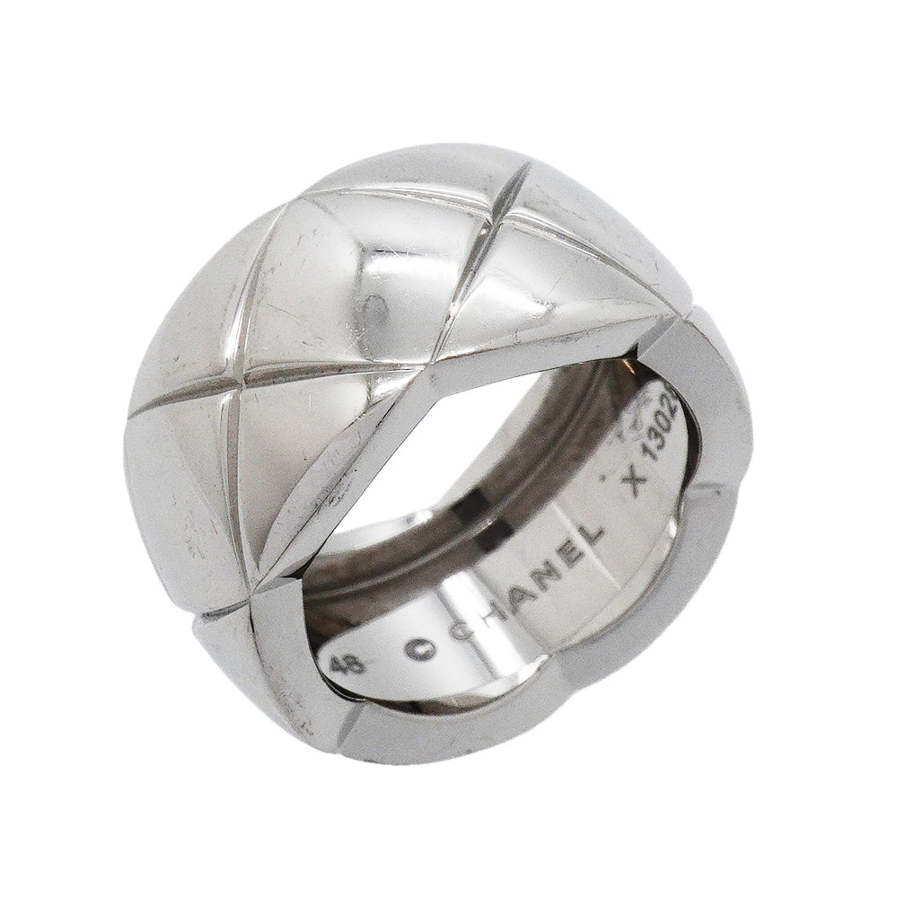 【6jgb0632】シャネル リング ココクラッシュ ラージ K18WG ホワイトゴールド ＃48【中古】レディース