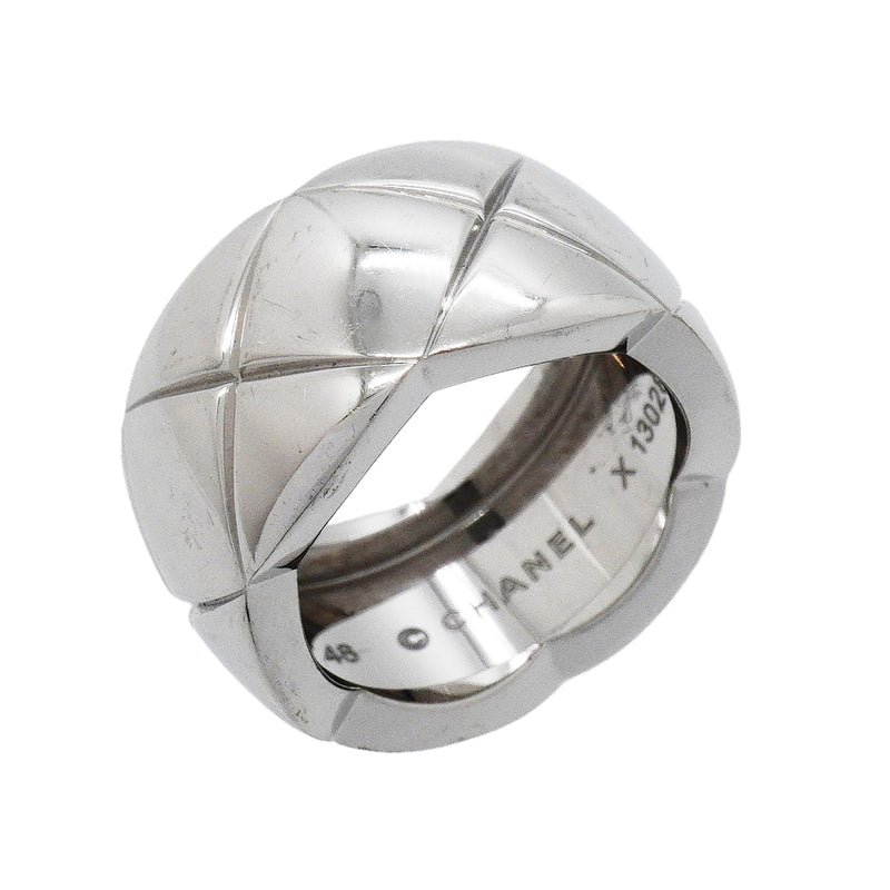 【6jgb0632】シャネル リング ココクラッシュ ラージ K18WG ホワイトゴールド ＃48【中古】レディース