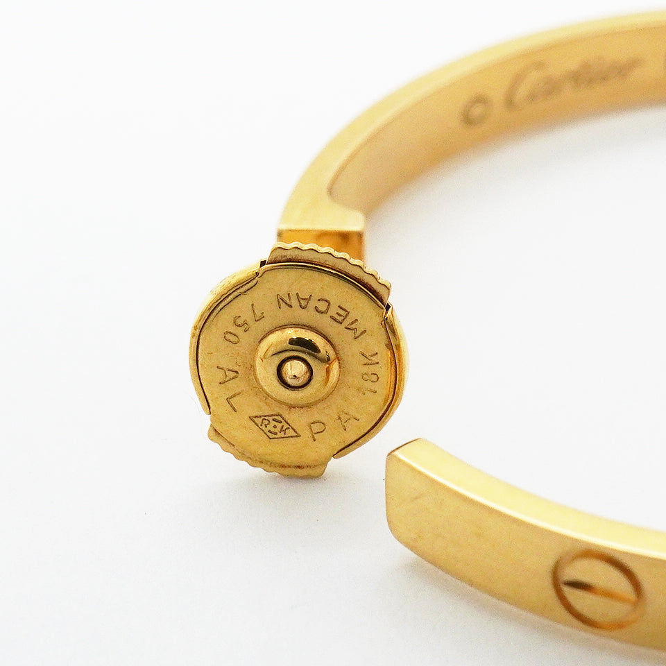 【6jgb0634】カルティエ ピアス ラブ フープ K18YG イエローゴールド【中古】レディース