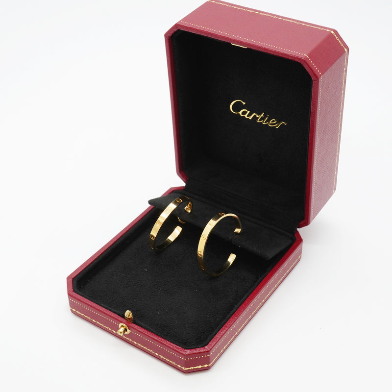 【6jgb0634】カルティエ ピアス ラブ フープ K18YG イエローゴールド【中古】レディース