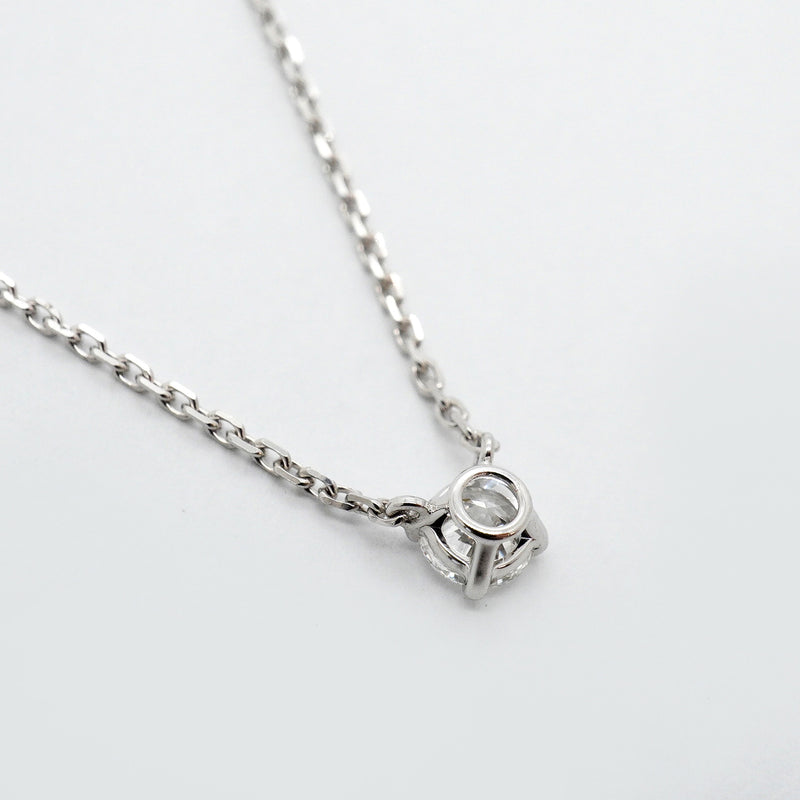 【6jgb0636】カルティエ ネックレス ソリテール 1PD K18WG ホワイトゴールド ダイヤモンド【中古】レディース