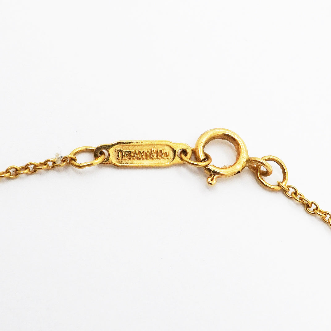 【6jgb0640】ティファニー ネックレス ドアノック K18YG イエローゴールド ダイヤモンド パール【中古】レディース