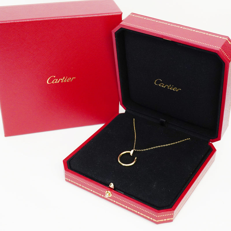 【6jgb0643】カルティエ ネックレス ジュストアンクル K18YG イエローゴールド ダイヤモンド【中古】レディース