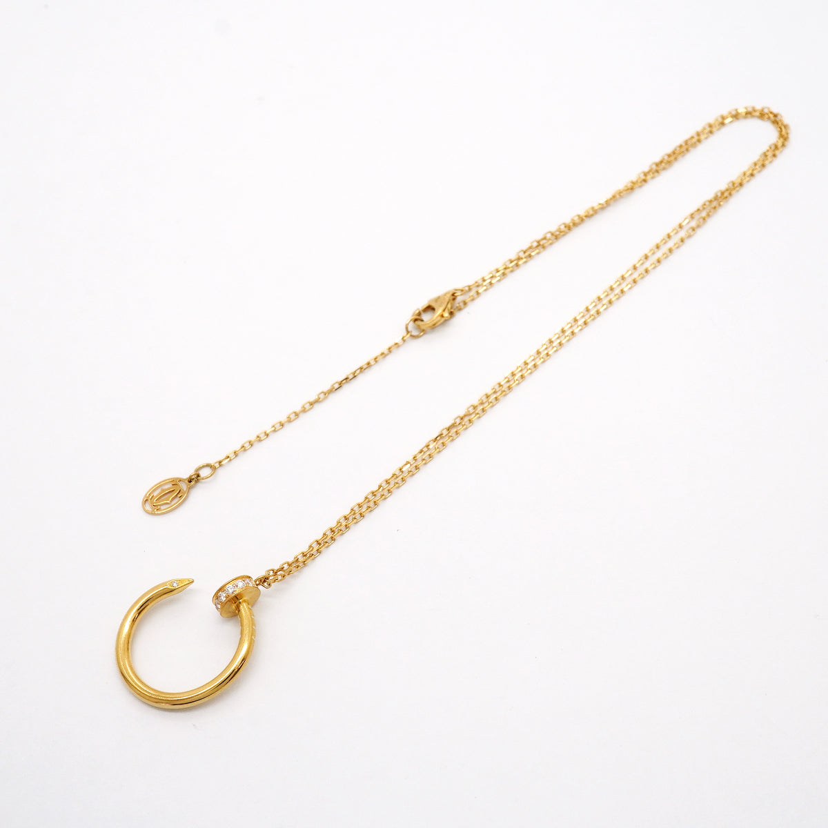 【6jgb0643】カルティエ ネックレス ジュストアンクル K18YG イエローゴールド ダイヤモンド【中古】レディース