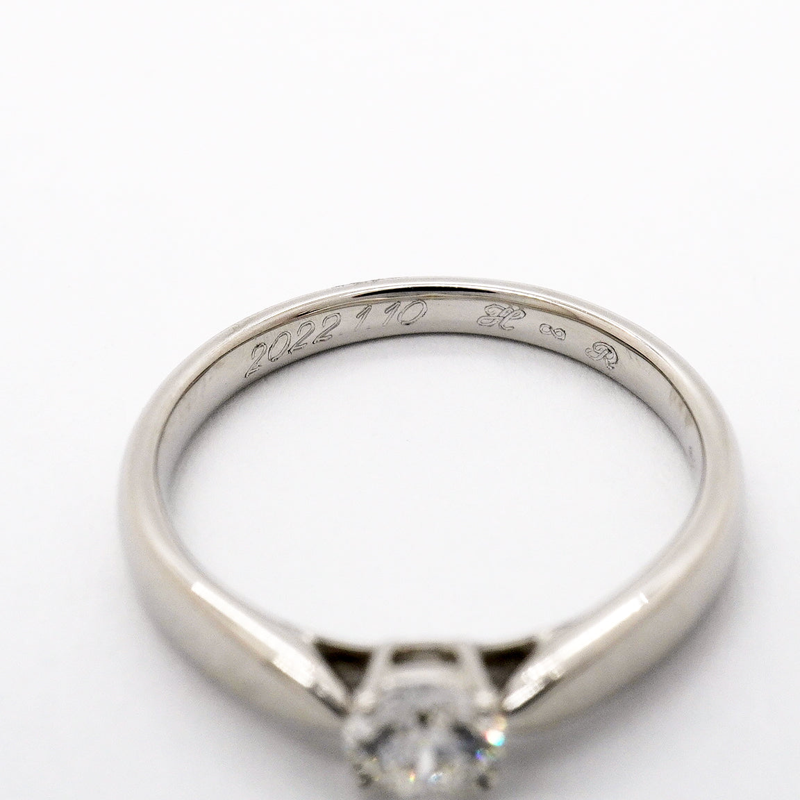【6jgb0644】ティファニー リング ハーモニー 1PD Pt950 プラチナ ダイヤモンド 0.27ct 7.5号【中古】レディース