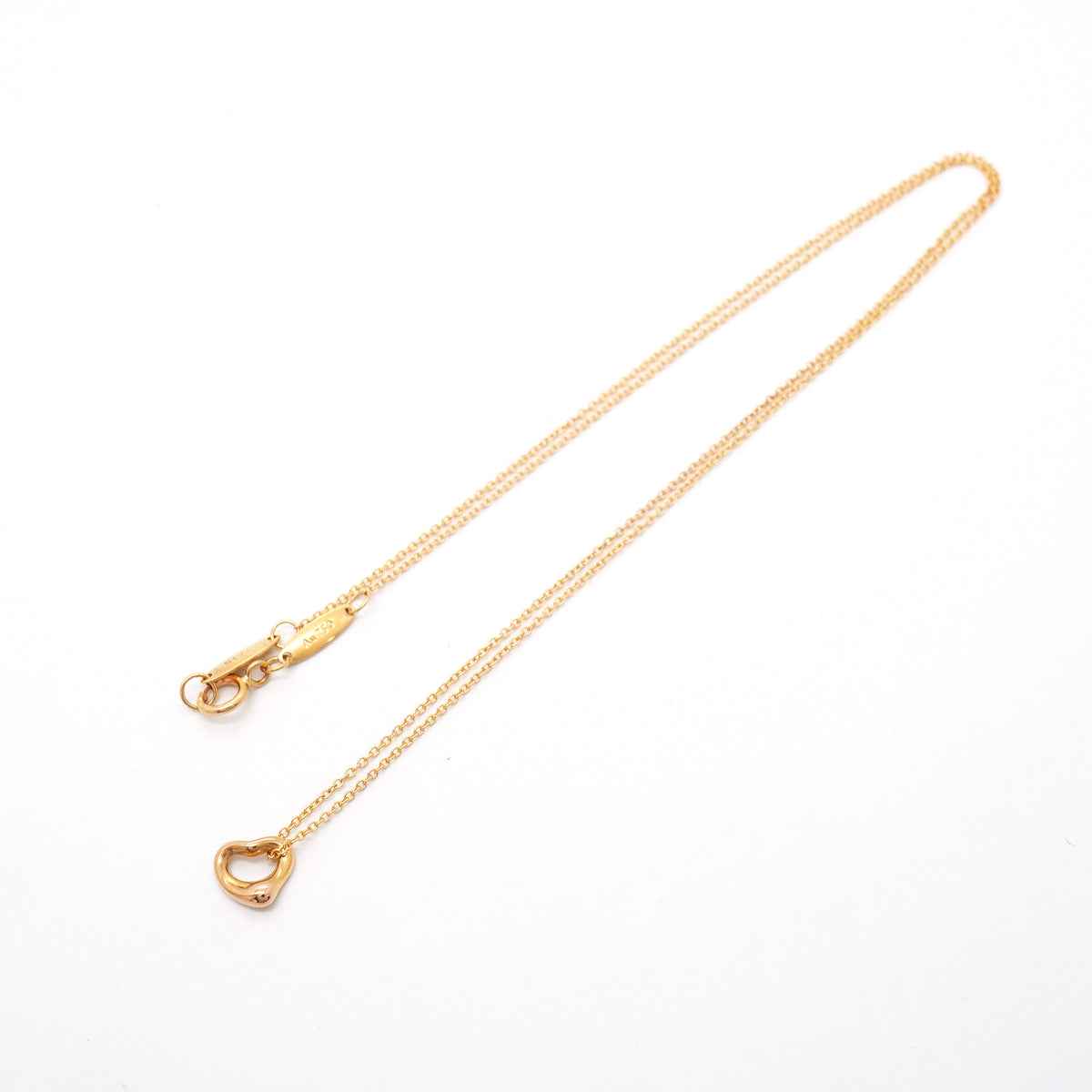 【6jgb0646】ティファニー ネックレス オープンハート K18PG ピンクゴールド【中古】レディース