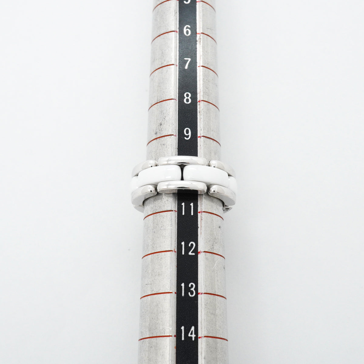 【6jgb0650】シャネル リング ウルトラコレクション K18WG ホワイトゴールド セラミック ホワイト ＃51【中古】レディース