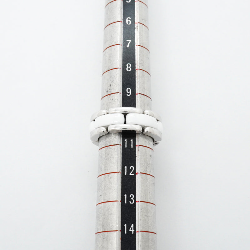 【6jgb0650】シャネル リング ウルトラコレクション K18WG ホワイトゴールド セラミック ホワイト ＃51【中古】レディース
