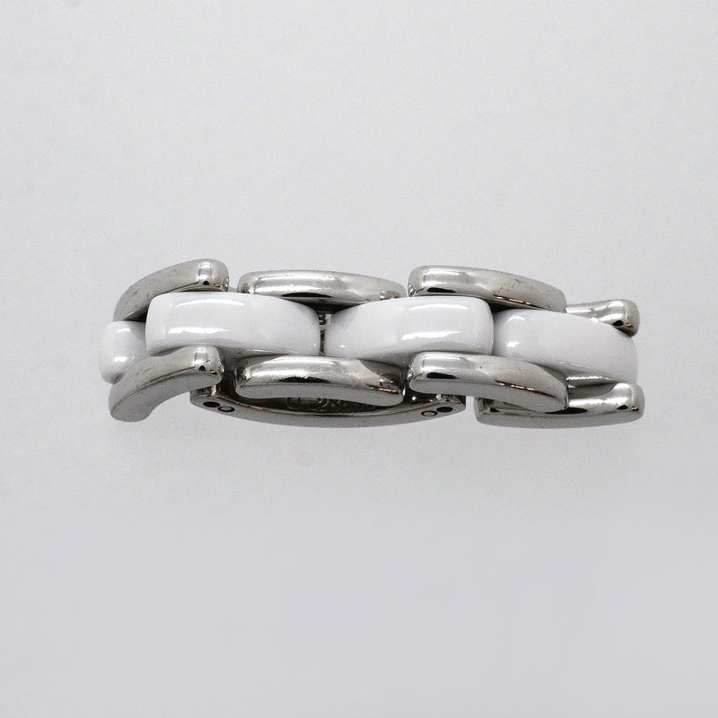 【6jgb0650】シャネル リング ウルトラコレクション K18WG ホワイトゴールド セラミック ホワイト ＃51【中古】レディース