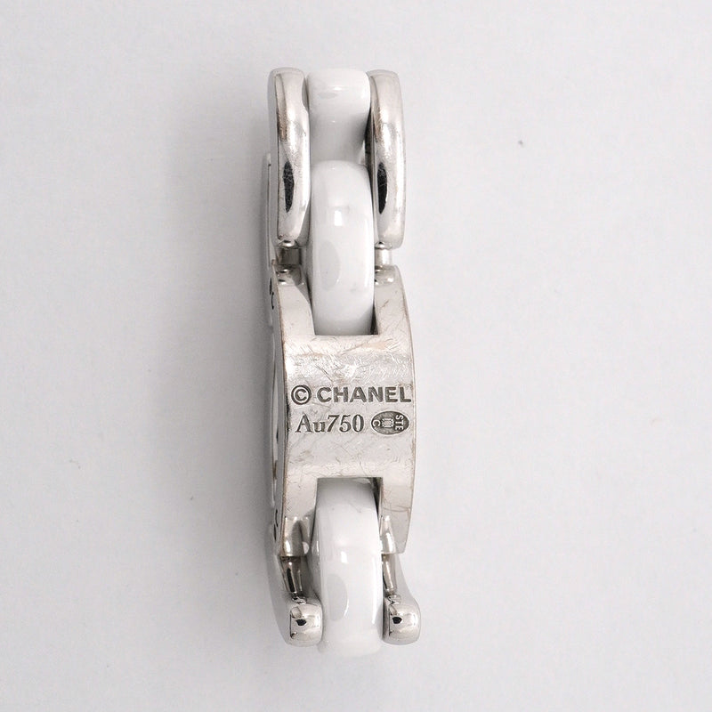 【6jgb0650】シャネル リング ウルトラコレクション K18WG ホワイトゴールド セラミック ホワイト ＃51【中古】レディース