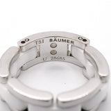 【6jgb0650】シャネル リング ウルトラコレクション K18WG ホワイトゴールド セラミック ホワイト ＃51【中古】レディース