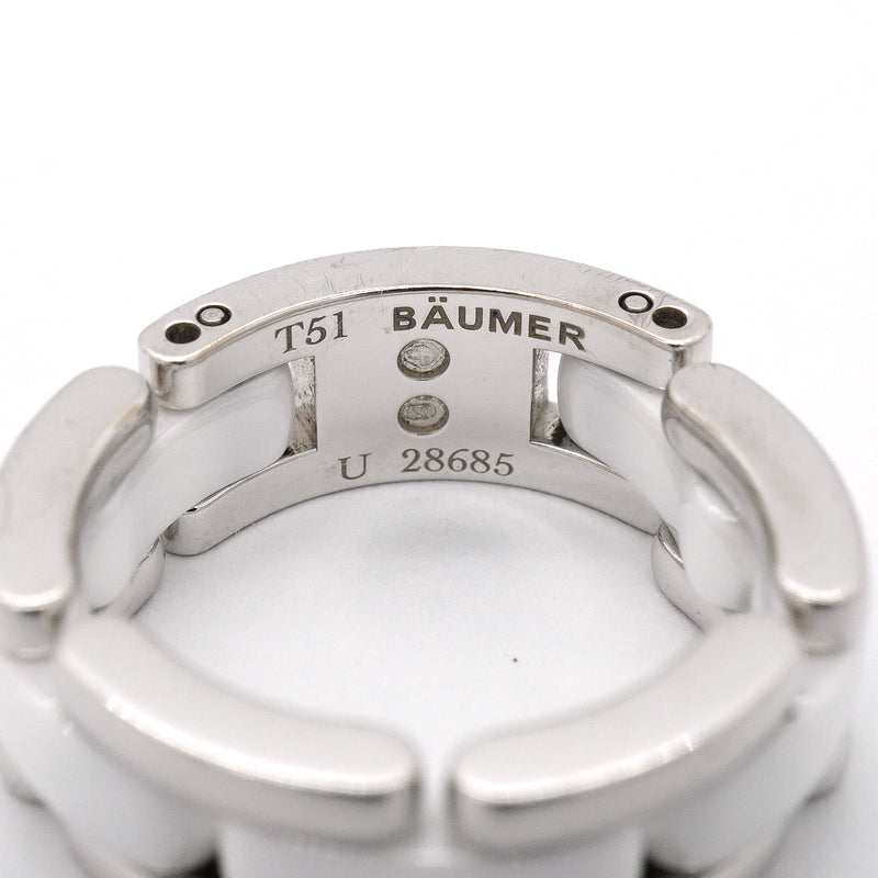 【6jgb0650】シャネル リング ウルトラコレクション K18WG ホワイトゴールド セラミック ホワイト ＃51【中古】レディース