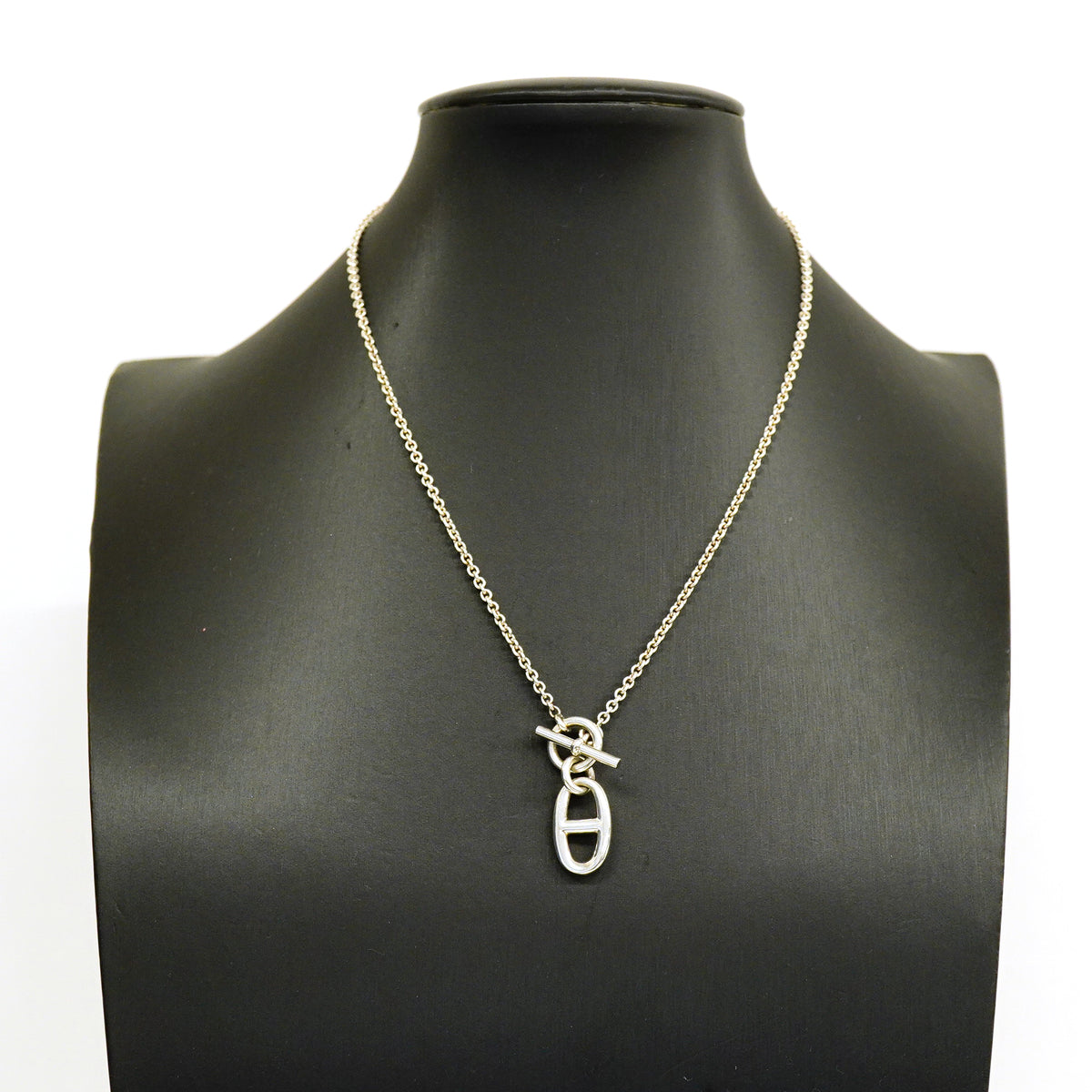 【6jgb0655】エルメス ネックレス シェーヌダンクル アミュレット シルバー925【中古】レディース