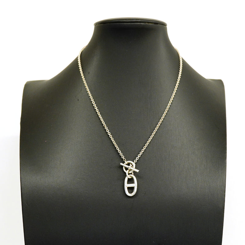 【6jgb0655】エルメス ネックレス シェーヌダンクル アミュレット シルバー925【中古】レディース