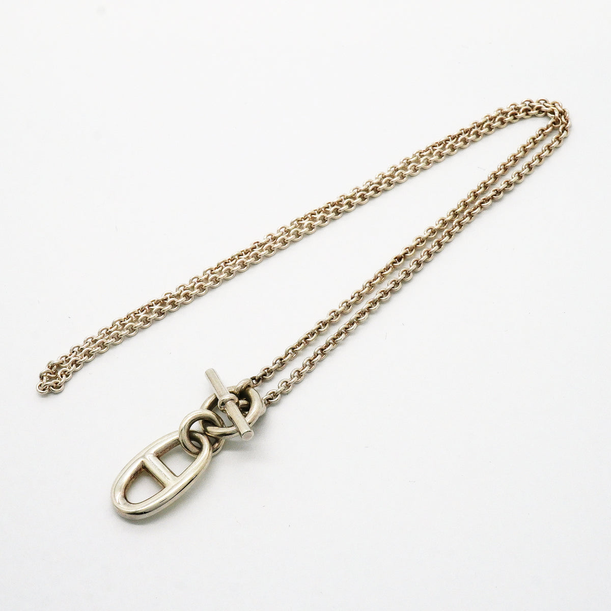 【6jgb0655】エルメス ネックレス シェーヌダンクル アミュレット シルバー925【中古】レディース