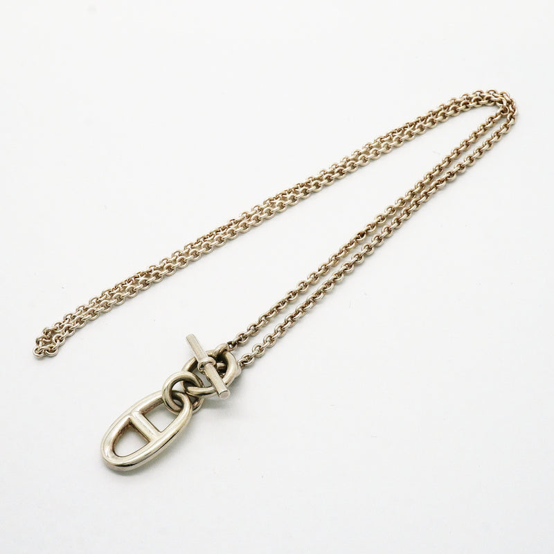 【6jgb0655】エルメス ネックレス シェーヌダンクル アミュレット シルバー925【中古】レディース